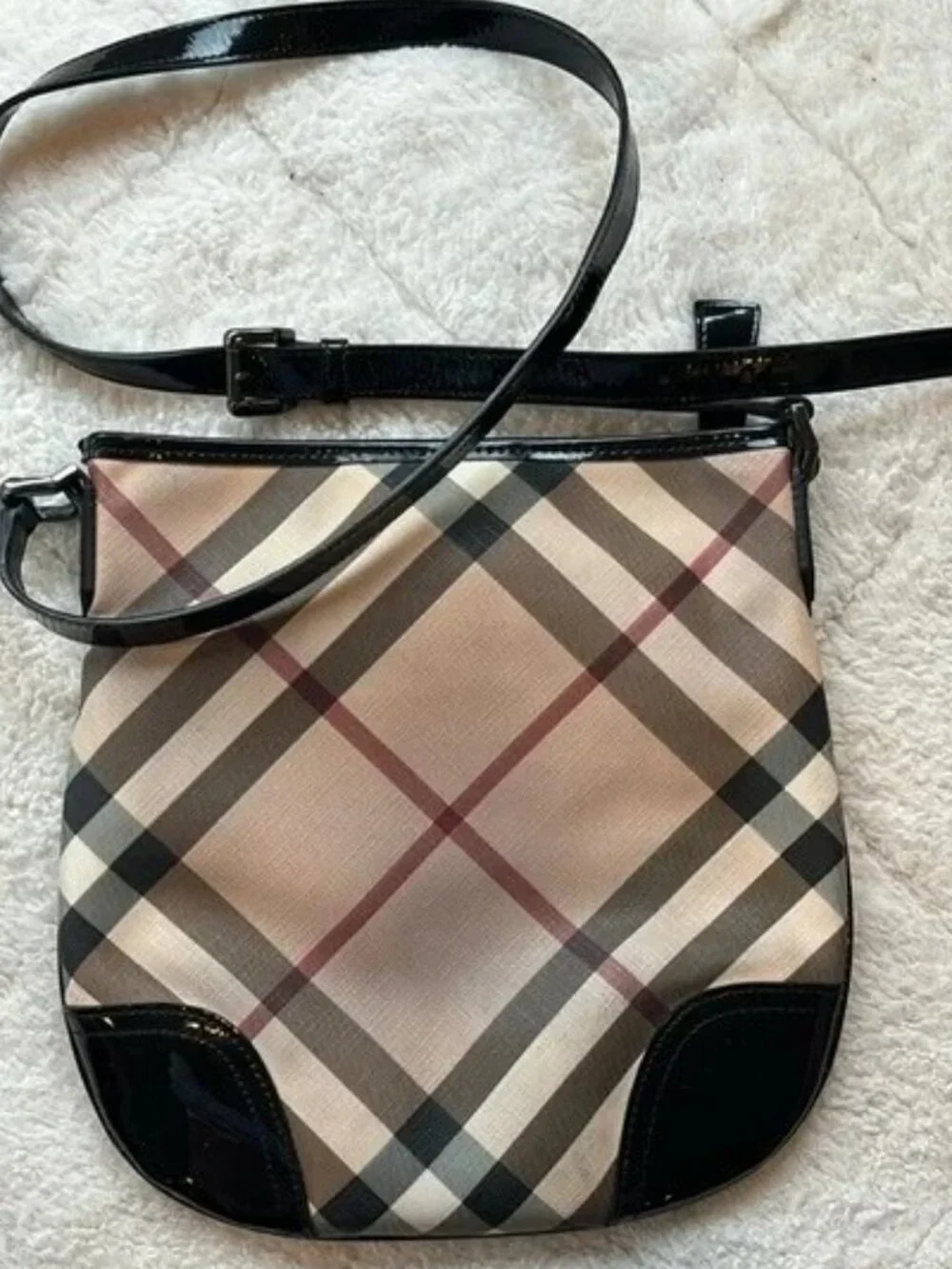 BURBERRY DRYDEN NOVA CHECK CROSSBODY BAG / BLACK PEWTER - Picture 2 of 7